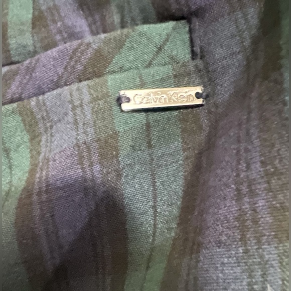 Calvin Klein Simmered Plaid Navy Blue/Hunter Green Pants Size 6 - Picture 7 of 8